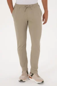 US Polo Assn. Men Light Khaki Sweatpants - Image 2