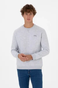 US Polo Assn. Men comfort Fit Crew Neck Fleece Light Gray Basic Sweatshirt - Image 3