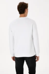 US Polo Assn. Men comfort Fit Crew Neck Fleece White Basic Sweatshirt - Image 5