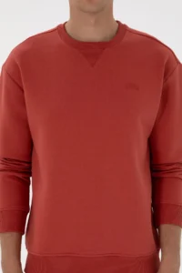 US Polo Assn. Men comfort Fit Crew Neck Fleece Dusty Rose Basic Sweatshirt - Image 6