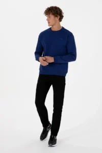 US Polo Assn. Men comfort Fit Crew Neck Fleece Indigo Basic Sweatshirt - Image 4