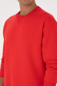 US Polo Assn. Men comfort Fit Crew Neck Fleece Red Basic Sweatshirt - Image 7