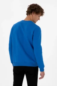 US Polo Assn. Men comfort Fit Crew Neck Fleece Saks Blue Basic Sweatshirt - Image 5