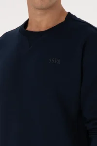 US Polo Assn. Men comfort Fit Crew Neck Fleece Navy Blue Basic Sweatshirt - Image 7