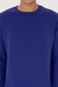US Polo Assn. Men comfort Fit Crew Neck Fleece Purple Basic Sweatshirt - Image 6