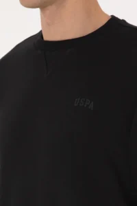 US Polo Assn. Men comfort Fit Crew Neck Fleece Black Basic Sweatshirt - Image 7