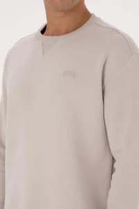 US Polo Assn. Men comfort Fit Crew Neck Fleece Stone Basic Sweatshirt - Image 7