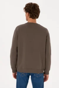 US Polo Assn. Men comfort Fit Crew Neck Fleece Mink Basic Sweatshirt - Image 5