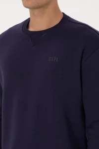 US Polo Assn. Men comfort Fit Crew Neck Fleece Plum Basic Sweatshirt - Image 7