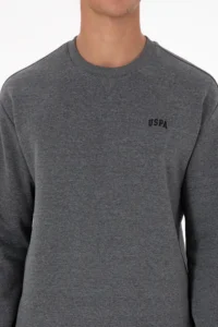 US Polo Assn. Men comfort Fit Crew Neck Fleece Anthracite Melanj Basic Sweatshirt - Image 6