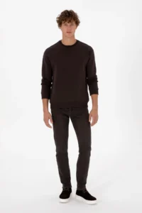 US Polo Assn. Men comfort Fit Crew Neck Fleece Brown Basic Sweatshirt - Image 4