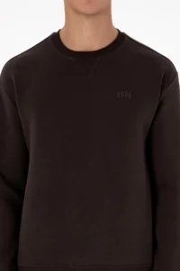 US Polo Assn. Men comfort Fit Crew Neck Fleece Brown Basic Sweatshirt - Image 6