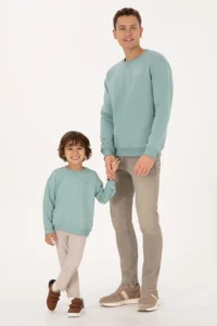 US Polo Assn. Men comfort Fit Crew Neck Fleece Mint Basic Sweatshirt