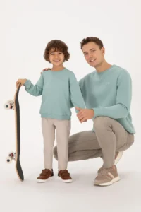 US Polo Assn. Men comfort Fit Crew Neck Fleece Mint Basic Sweatshirt - Image 2
