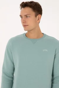 US Polo Assn. Men comfort Fit Crew Neck Fleece Mint Basic Sweatshirt - Image 4