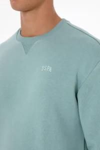 US Polo Assn. Men comfort Fit Crew Neck Fleece Mint Basic Sweatshirt - Image 7