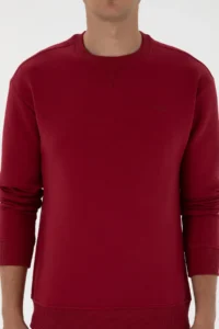US Polo Assn. Men comfort Fit Crew Neck Fleece Koyu Raspberry Basic Sweatshirt - Image 6