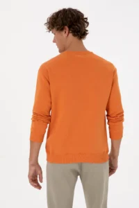 US Polo Assn. Men comfort Fit Crew Neck Fleece Copper Basic Sweatshirt - Image 5