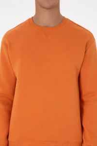 US Polo Assn. Men comfort Fit Crew Neck Fleece Copper Basic Sweatshirt - Image 6