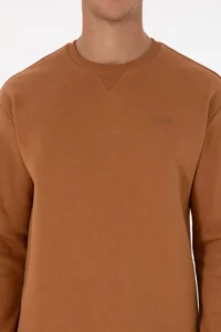 US Polo Assn. Men comfort Fit Crew Neck Fleece Camel Basic Sweatshirt - Image 6