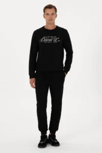US Polo Assn. Men Black Sweatpants