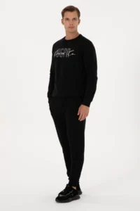 US Polo Assn. Men Black Sweatpants - Image 3