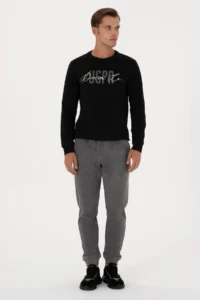 US Polo Assn. Men Anthracite Melanj Sweatpants - Image 3