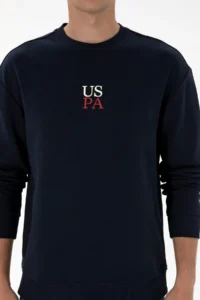 US Polo Assn. Men Crew Neck comfort Fit Navy Blue Basic Sweatshirt - Image 6