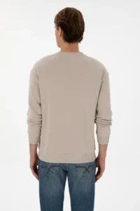 US Polo Assn. Men comfort Fit Crew Neck Stone Basic Sweatshirt - Image 5