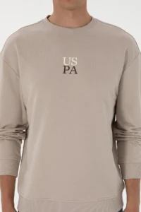 US Polo Assn. Men comfort Fit Crew Neck Stone Basic Sweatshirt - Image 6