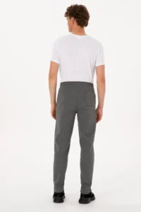 US Polo Assn. Men Anthracite Melanj Fleece Sweatpants - Image 4