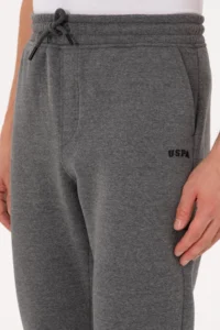 US Polo Assn. Men Anthracite Melanj Fleece Sweatpants - Image 5