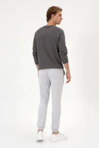 US Polo Assn. Men Light Gray Sweatpants - Image 4
