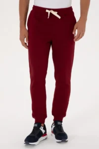 US Polo Assn. Men Burgundy Sweatpants - Image 2