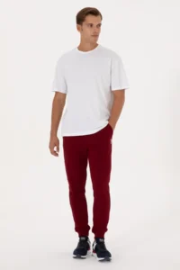 US Polo Assn. Men Burgundy Sweatpants - Image 3
