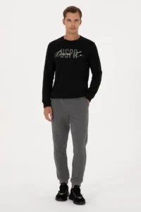 US Polo Assn. Men Anthracite Melanj Sweatpants