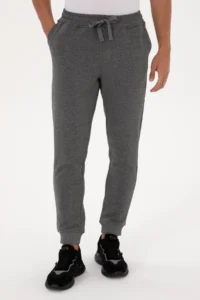 US Polo Assn. Men Anthracite Melanj Sweatpants - Image 2