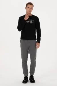 US Polo Assn. Men Anthracite Melanj Sweatpants - Image 3