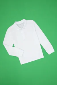 US Polo Assn. Boys' White Basic Polo Shirt Collar Sweatshirt - Image 5