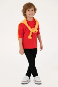US Polo Assn. Boys' Rejection Basic Polo Shirt Collar Sweatshirt - Image 2