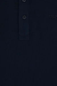 US Polo Assn. Boys' Navy Blue Basic Polo Shirt Collar Sweatshirt - Image 7