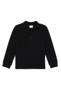 US Polo Assn. Boys' Black Basic Polo Shirt Collar Sweatshirt - Image 5
