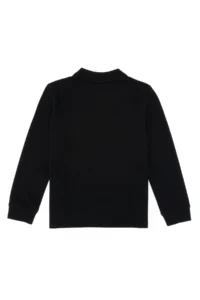 US Polo Assn. Boys' Black Basic Polo Shirt Collar Sweatshirt - Image 6