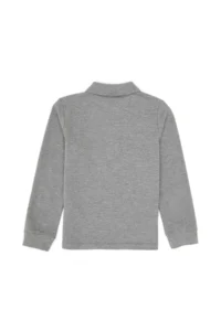US Polo Assn. Boys' Gray Melanj Basic Polo Shirt Collar Sweatshirt - Image 6