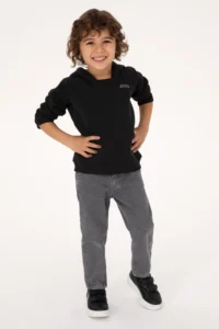 US Polo Assn. Boys' Black Basic Sweatshirt - Image 4