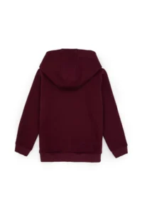 US Polo Assn. Boys' Burgundy Basic Hooded Fleece Sweatshirt - Image 2