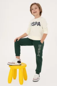 US Polo Assn. Boys' Dark Green Sweatpants - Image 2