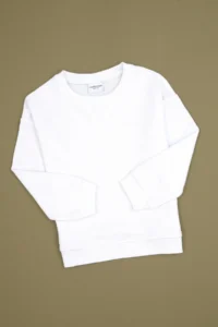 US Polo Assn. Boys' White Basic Crew Neck Sweatshirt