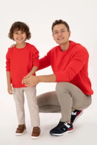 US Polo Assn. Boys' Red Crew Neck Basic Sweatshirt - Image 2