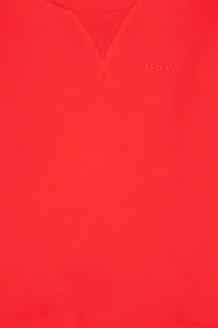 US Polo Assn. Boys' Red Crew Neck Basic Sweatshirt - Image 7